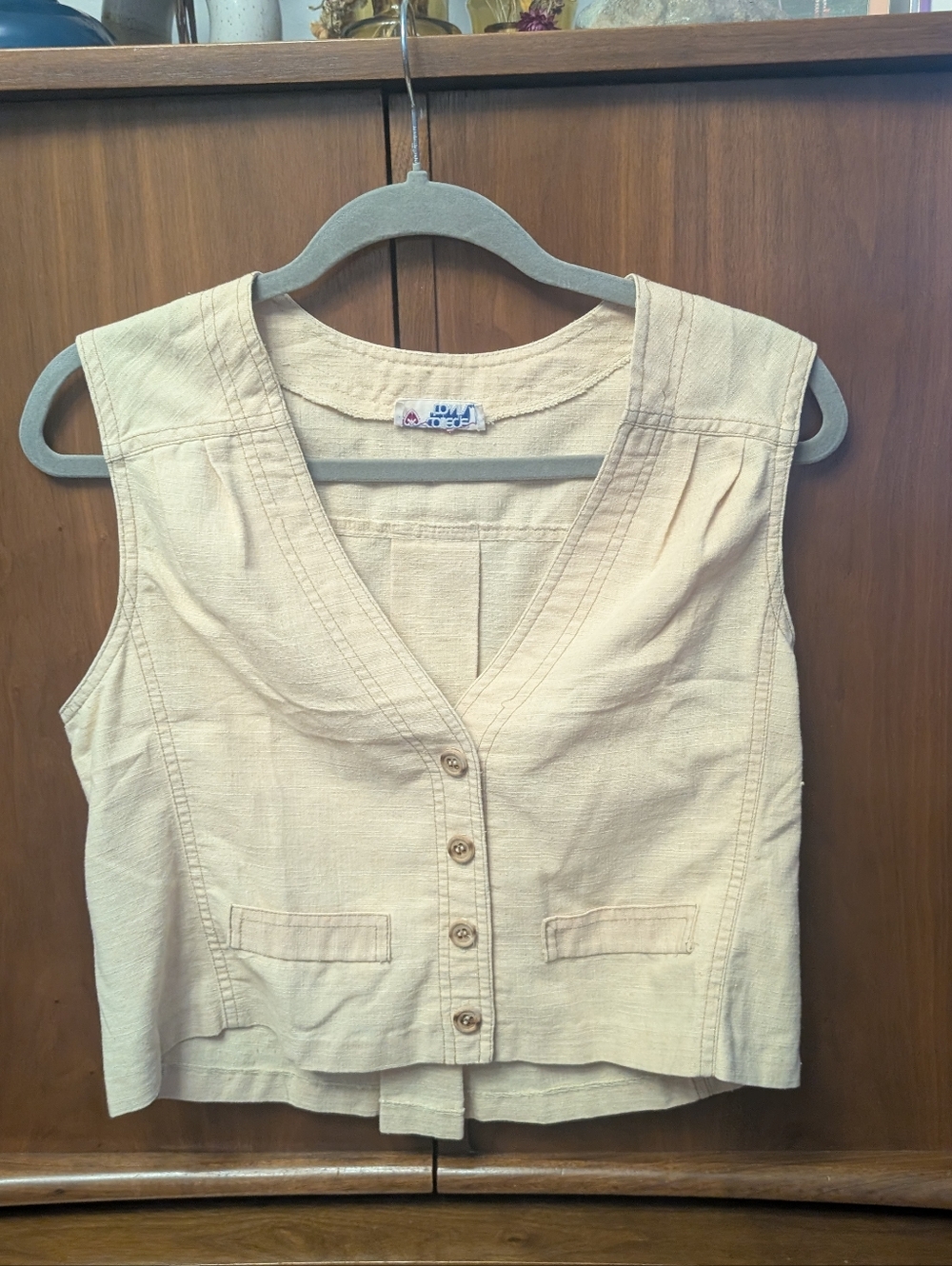 Vintage College Town Linen Vest